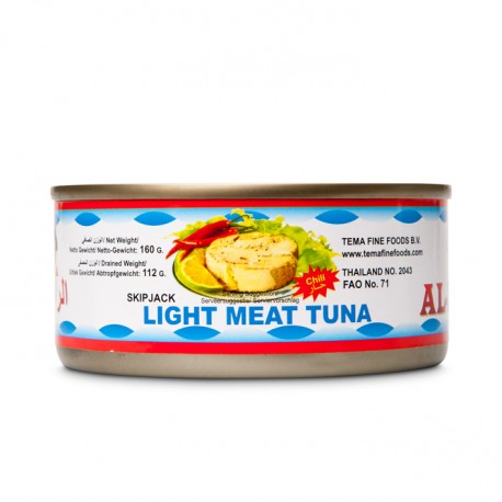 Tuna chunk - with vegetable oil - Hot - Al-Raii 160g