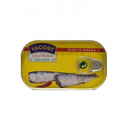 Sardine - avec piment à l'huile de tournesol - Yacout 125g